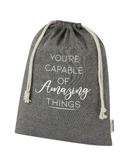Bolsa de regalo grande de 4 l de algodón reciclado GRS de 150 g/m² N09276021