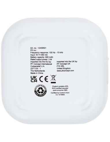 Minialtavoz Bluetooth® de plástico reciclado 2.0 de 3 W con certificación RCS N10503421