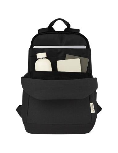Mochila antirrobo de 18 L para portátil de 15,6" de lona reciclada GRS N09776021