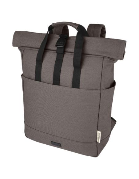 Mochila enrollable de 15 L para portátil de 15" de lona reciclada GRS N28876021