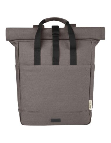 Mochila enrollable de 15 L para portátil de 15" de lona reciclada GRS N28876021