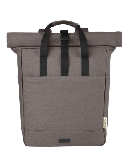 Mochila enrollable de 15 L para portátil de 15" de lona reciclada GRS N28876021