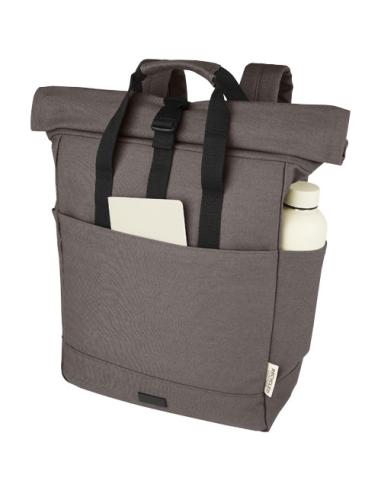 Mochila enrollable de 15 L para portátil de 15" de lona reciclada GRS N28876021
