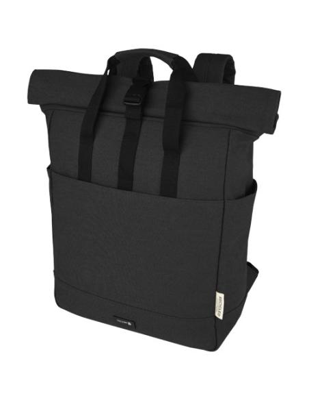 Mochila enrollable de 15 L para portátil de 15" de lona reciclada GRS N09876021