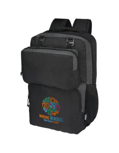 Mochila para portátil de 15" reciclada GRS en dos tonos de 14 L N09286021