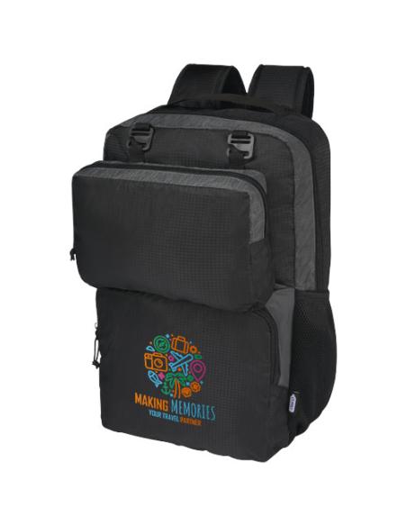 Mochila para portátil de 15" reciclada GRS en dos tonos de 14 L N09286021