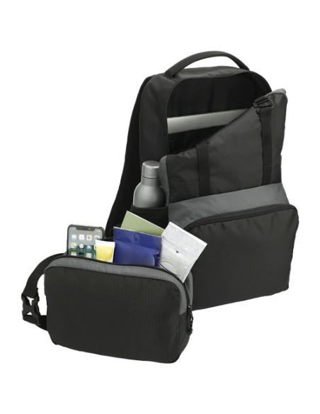 Mochila para portátil de 15" reciclada GRS en dos tonos de 14 L N09286021