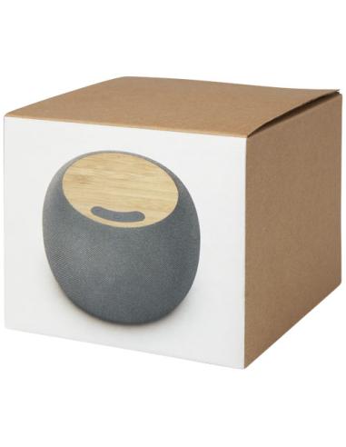 Altavoz de bambú/RPET Bluetooth® y base de carga inalámbrica N60813421