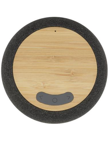 Altavoz de bambú/RPET Bluetooth® y base de carga inalámbrica N60813421