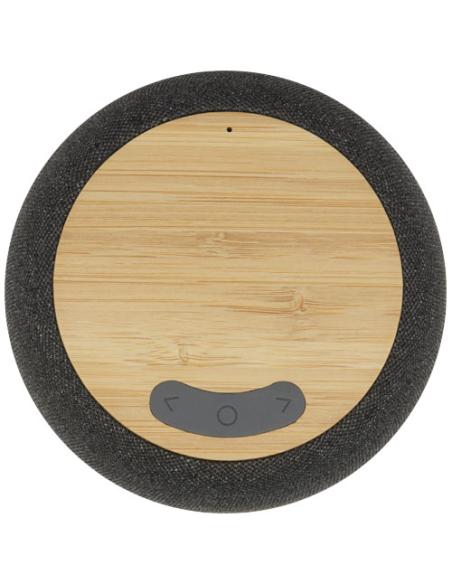 Altavoz de bambú/RPET Bluetooth® y base de carga inalámbrica N60813421