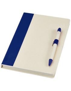 Set de libreta de referencia de tamaño A5 y bolígrafo fabricados con cartones de leche reciclados N10118701
