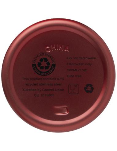 Bidón con aislamiento al vacío de 500 ml de cobre de acero inoxidable reciclado con certificación RCS N12637001