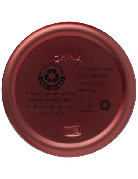 Bidón con aislamiento al vacío de 500 ml de cobre de acero inoxidable reciclado con certificación RCS N12637001