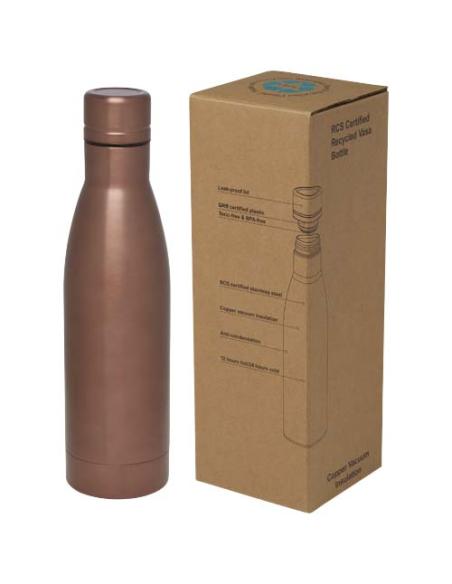 Bidón con aislamiento al vacío de 500 ml de cobre de acero inoxidable reciclado con certificación RCS N04637001