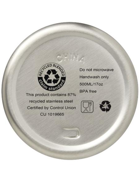 Bidón con aislamiento al vacío de 500 ml de cobre de acero inoxidable reciclado con certificación RCS N18637001