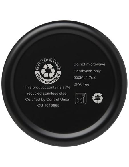 Bidón con aislamiento al vacío de 500 ml de cobre de acero inoxidable reciclado con certificación RCS N09637001