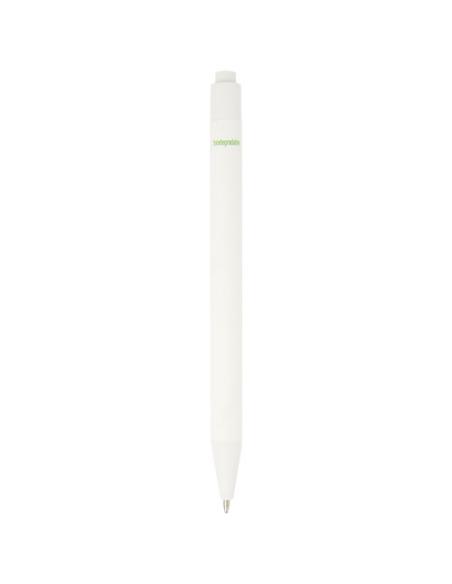 Bolígrafo monocromático de papel reciclado con acabado mate (tinta negra) N10938701