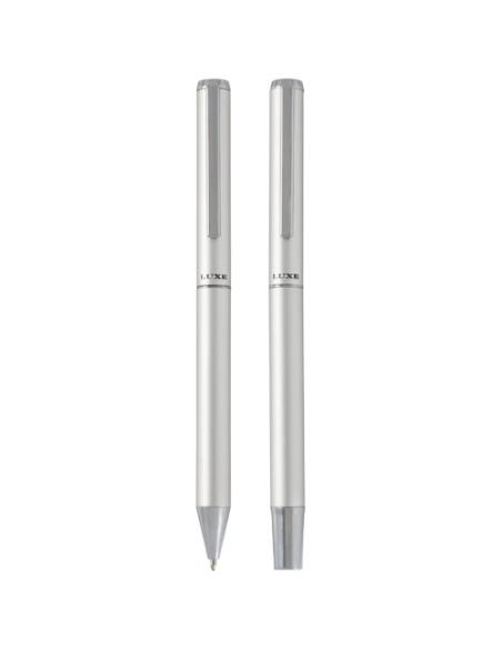Set de regalo de bolígrafo y rollerball de aluminio reciclado (tinta negra) N18838701