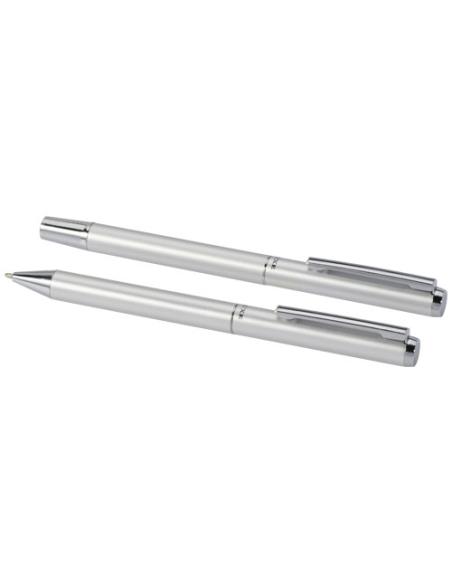 Set de regalo de bolígrafo y rollerball de aluminio reciclado (tinta negra) N18838701