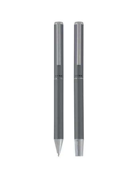 Set de regalo de bolígrafo y rollerball de aluminio reciclado (tinta negra) N28838701