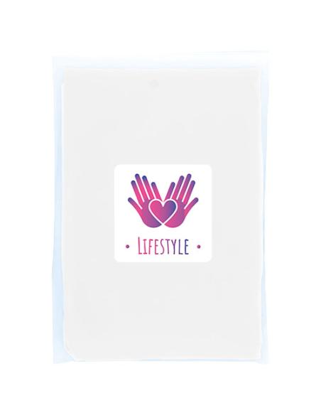 Poncho de lluvia desechable de material reciclado con bolsa de almacenamiento N10714901