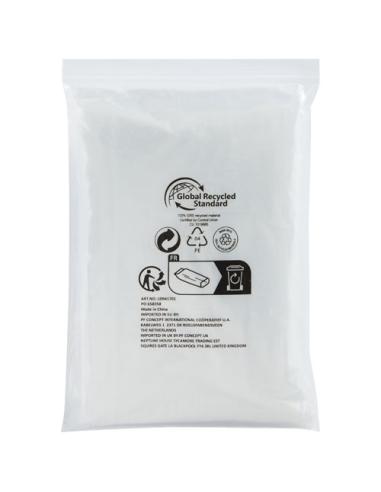 Poncho de lluvia desechable de material reciclado con bolsa de almacenamiento N10714901