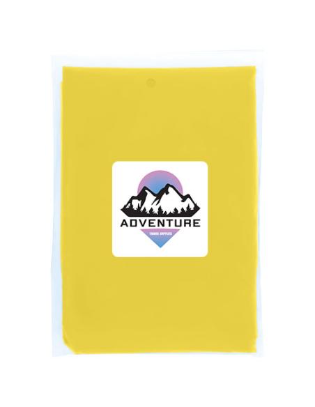Poncho de lluvia desechable de material reciclado con bolsa de almacenamiento N11714901