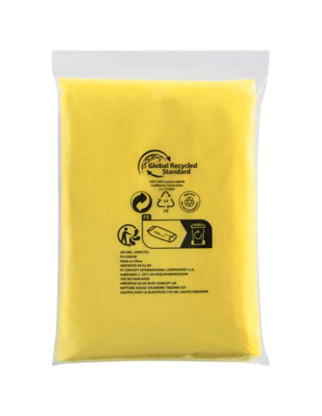 Poncho de lluvia desechable de material reciclado con bolsa de almacenamiento N11714901