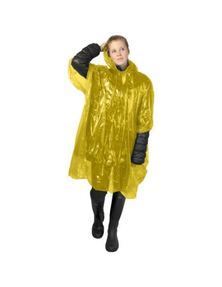 Poncho de lluvia desechable de material reciclado con bolsa de almacenamiento N11714901
