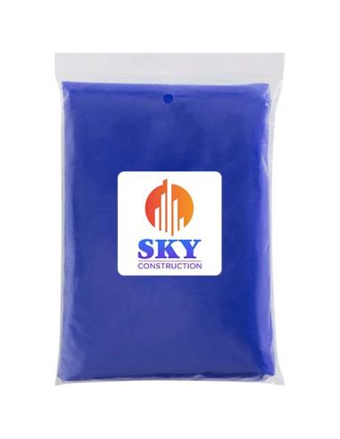 Poncho de lluvia desechable de material reciclado con bolsa de almacenamiento N35714901