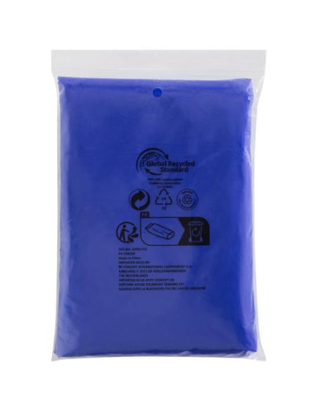 Poncho de lluvia desechable de material reciclado con bolsa de almacenamiento N35714901