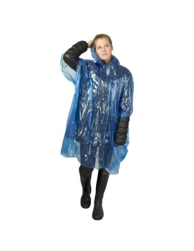 Poncho de lluvia desechable de material reciclado con bolsa de almacenamiento N35714901