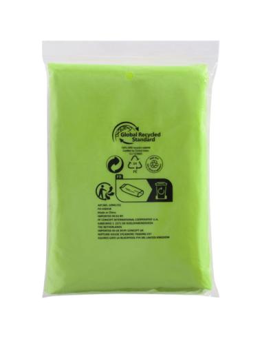 Poncho de lluvia desechable de material reciclado con bolsa de almacenamiento N36714901