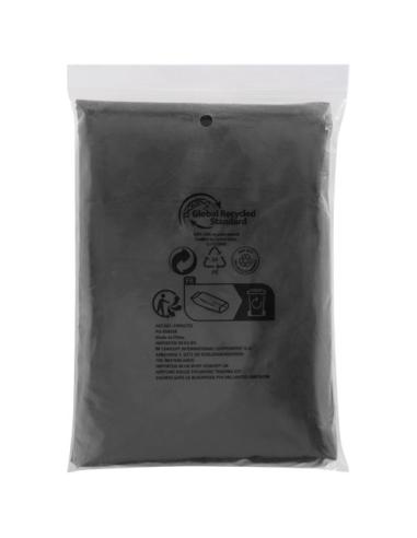 Poncho de lluvia desechable de material reciclado con bolsa de almacenamiento N09714901