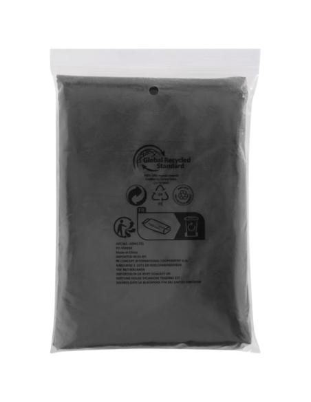 Poncho de lluvia desechable de material reciclado con bolsa de almacenamiento N09714901