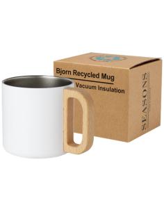 Taza de acero inoxidable reciclado con certificado RCS con aislamiento de cobre de 360 ml N10047001