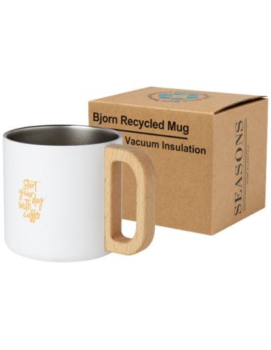 Taza de acero inoxidable reciclado con certificado RCS con aislamiento de cobre de 360 ml N10047001