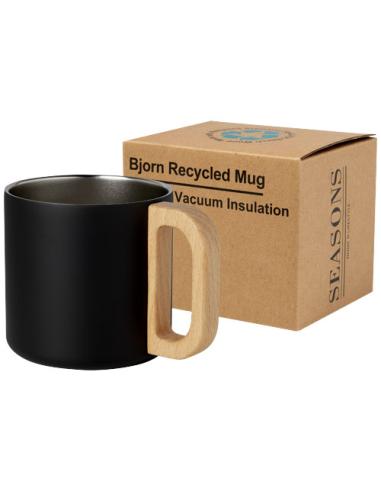 Taza de acero inoxidable reciclado con certificado RCS con aislamiento de cobre de 360 ml N09047001