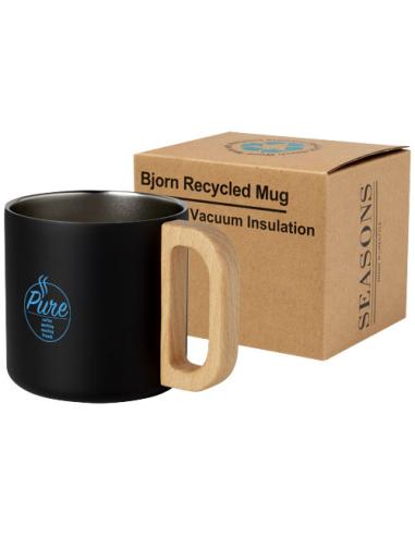 Taza de acero inoxidable reciclado con certificado RCS con aislamiento de cobre de 360 ml N09047001