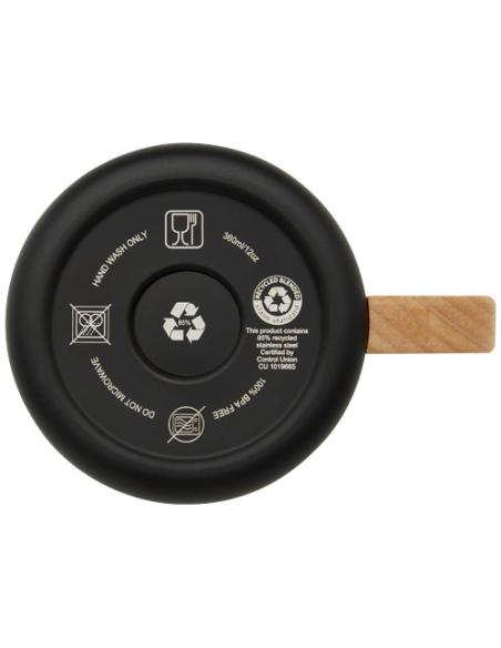 Taza de acero inoxidable reciclado con certificado RCS con aislamiento de cobre de 360 ml N09047001