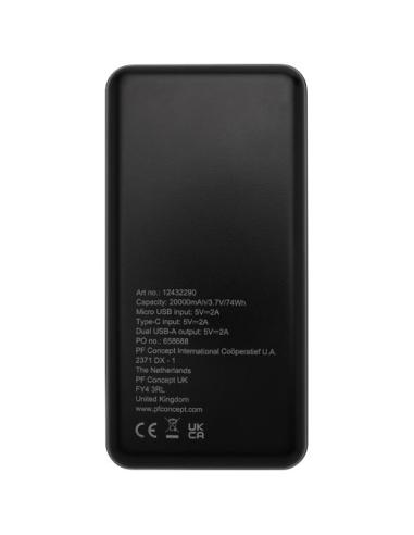 Batería externa de plástico reciclado de 20 000 mAh N09223421