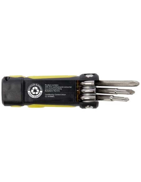 Set de destornilladores de plástico reciclado 8 en 1 RCS con linterna N11965401