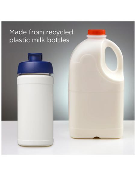Bidón deportivo con tapa Flip de material reciclado de 500 ml N10164012
