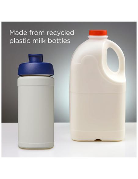 Bidón deportivo con tapa Flip de material reciclado de 500 ml N60164012