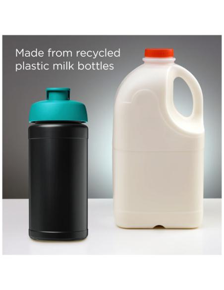 Bidón deportivo con tapa Flip de material reciclado de 500 ml N69164012