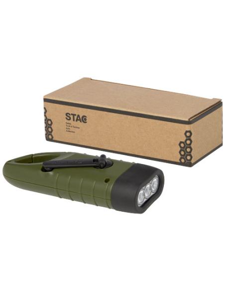 Linterna de dinamo solar con mosquetón de plástico reciclado N46575401