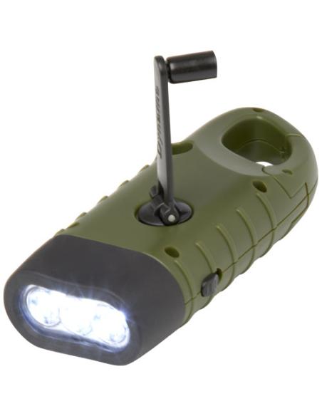 Linterna de dinamo solar con mosquetón de plástico reciclado N46575401