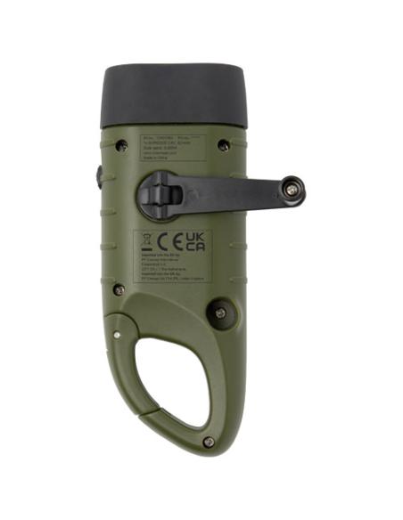 Linterna de dinamo solar con mosquetón de plástico reciclado N46575401