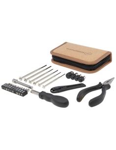 Set de herramientas de plástico reciclado con certificación RCS de 24 piezas con funda de corcho N60975401 2