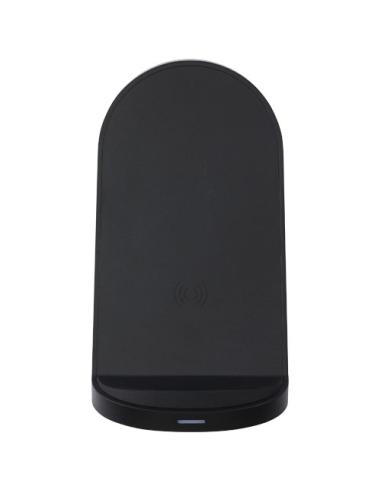 Base de carga inalámbrica con doble bobina de 15W en plástico reciclado con certificación RCS N09043421